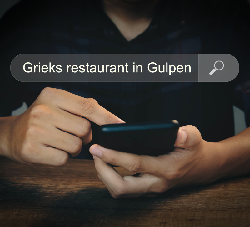 Google Search met Grieks Restaurant Gulpen er in getypt