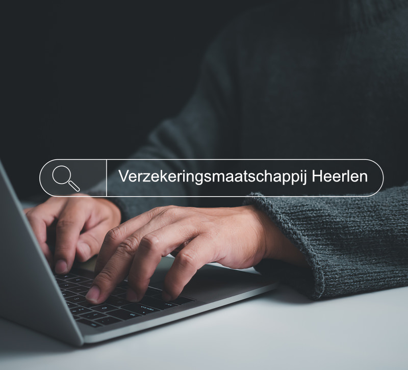 Verzekeringsmaatschappij Heerlen staat als zoekterm in Google Search als SEO voorbeeld